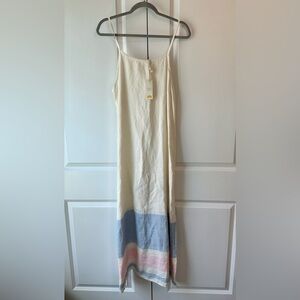 C & C California Colorblock Maxi Linen Dress NWT (Size L)